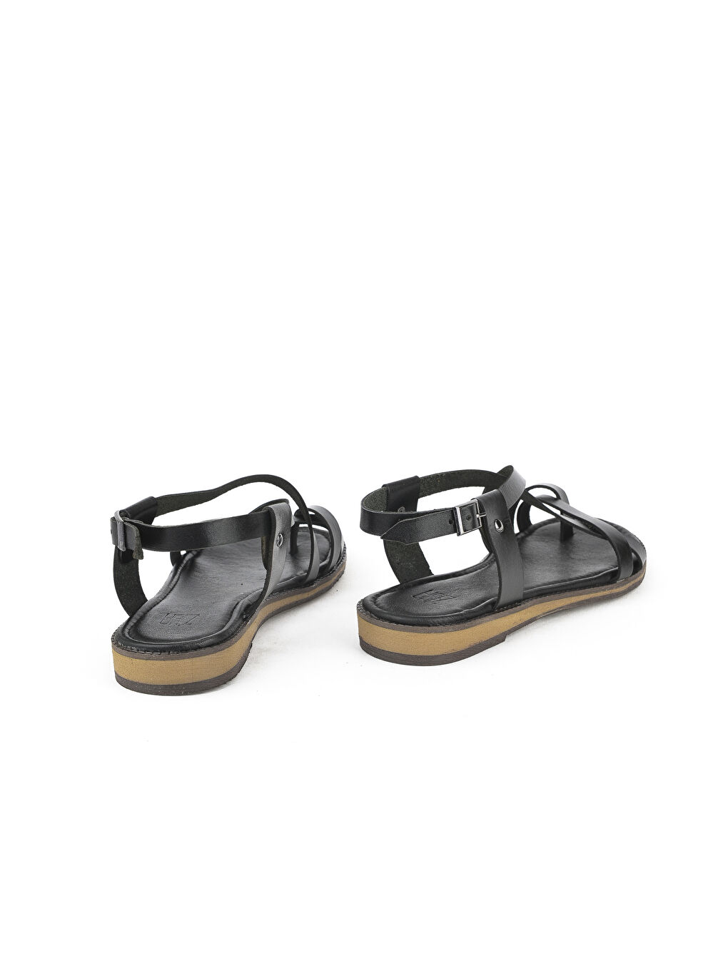 Kadın Hakiki Deri Sandalet 1511010Z401 Siyah-2