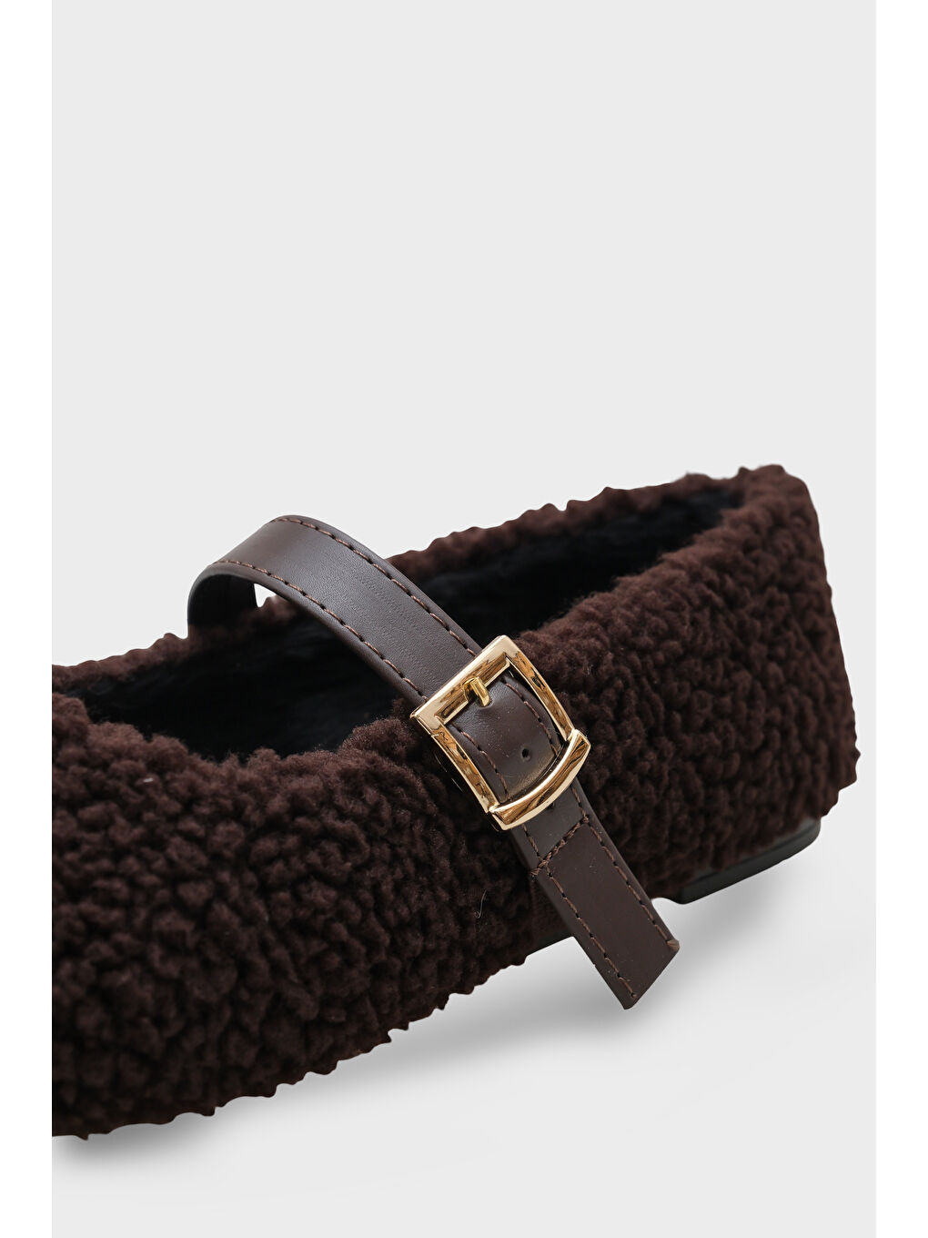 Kahverengi Kasey Kürklü Kadın Babet-3