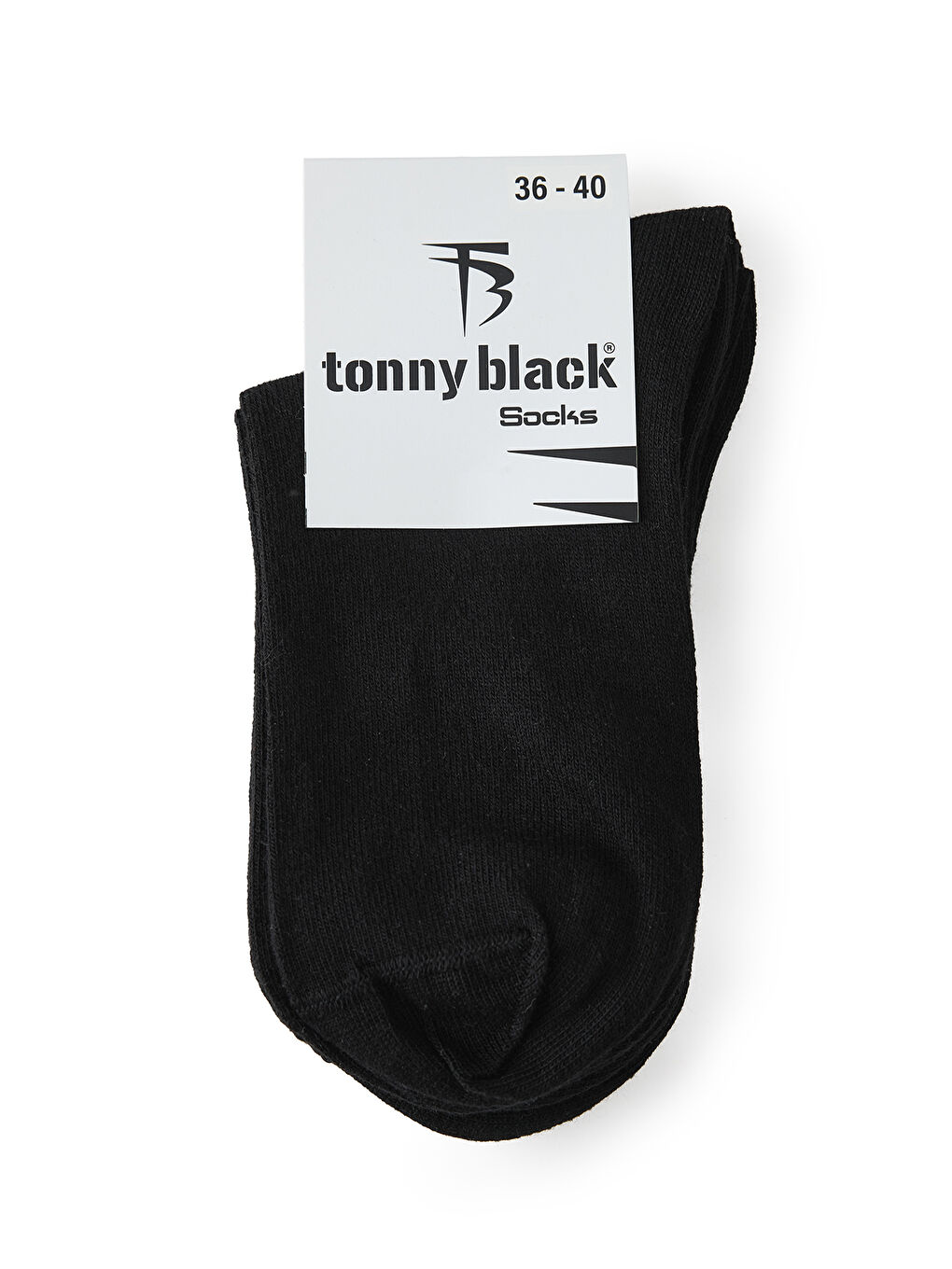 Unisex Siyah 2 Çift Düz Pamuklu Kolej Çorap-1