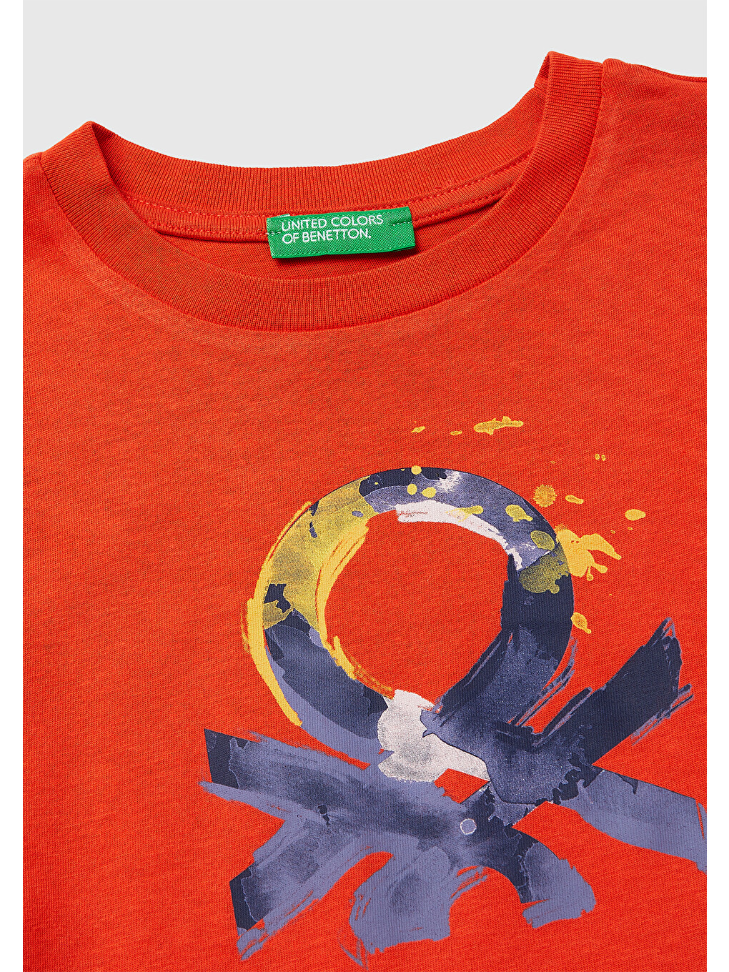 Erkek Çocuk Kırmızı Önü Logo Baskılı Bisiklet Yaka Uzun Kollu T-Shirt-2