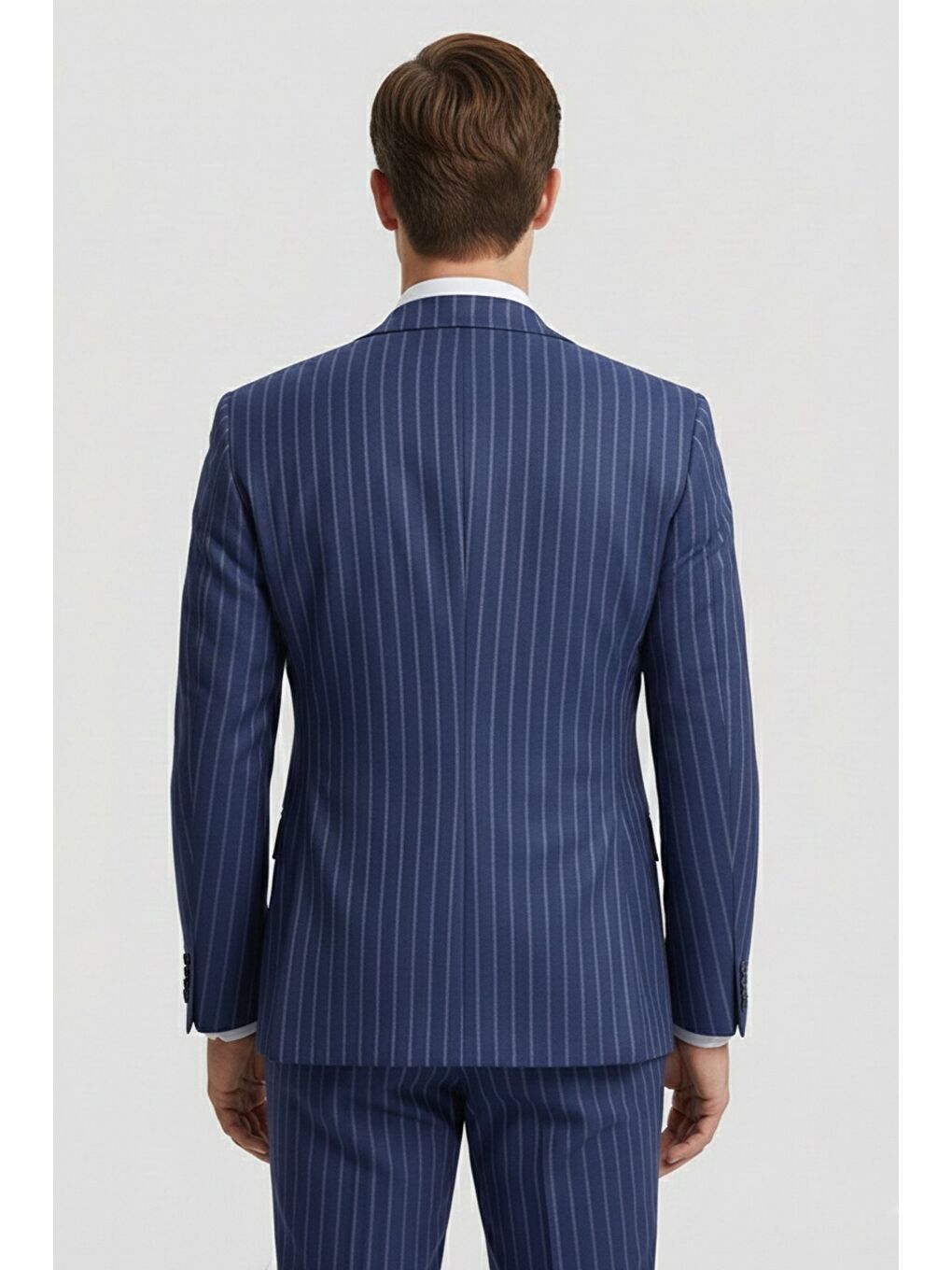 Giotelli Lacivert Triko Yelekli 6 Drop Polyester Viskon Karışımlı Erkek Takım Elbise-3