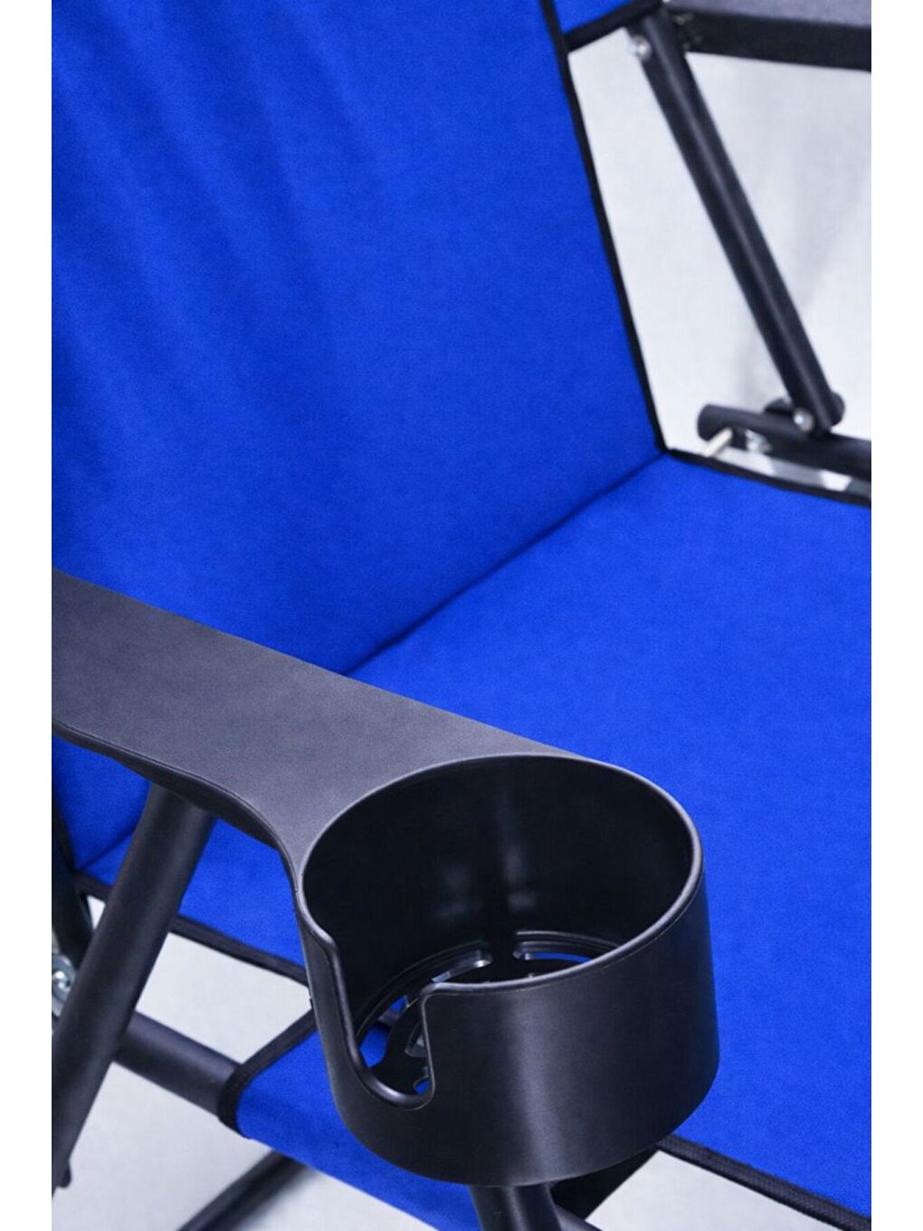 Katlanır Kamp Sandalyesi Çİft Taraf Bardaklı Piknik Sandalyesi Lacivert-2