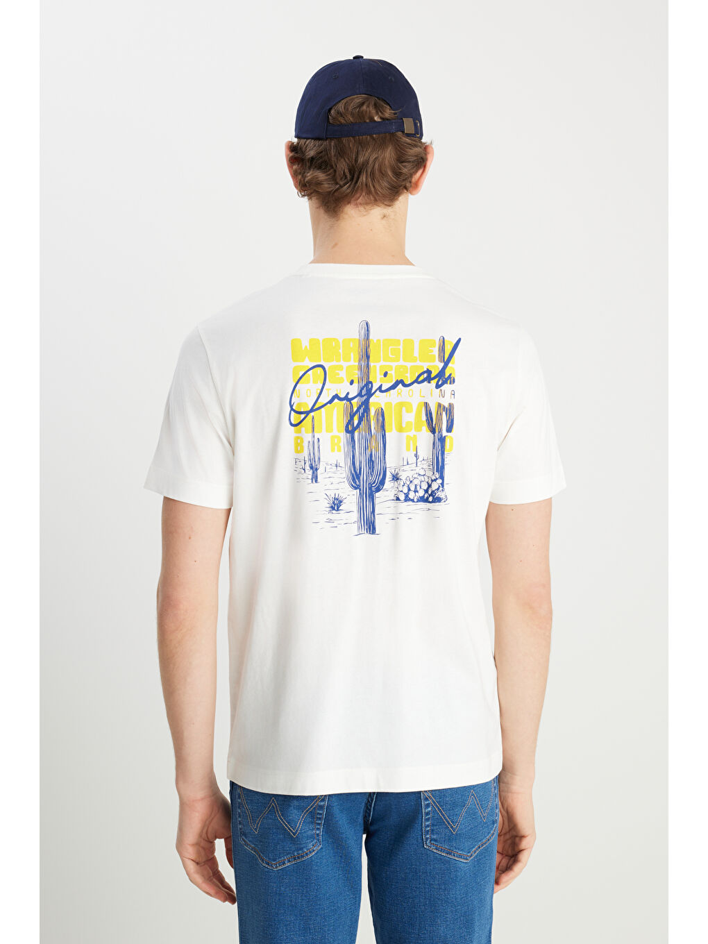 Beyaz %100 Pamuk Regular Fit Normal Kesim Bisiklet Yaka Ekru Tişört-4