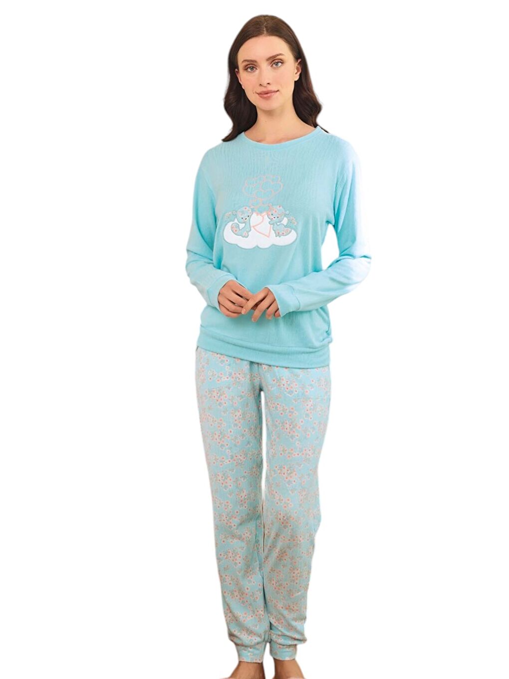 Mavi Kadın Termal Pijama Takım