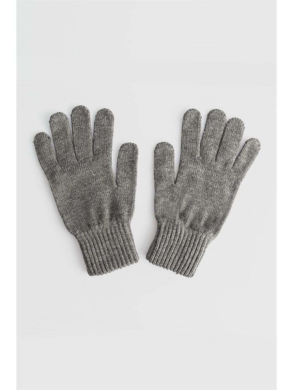 Gri Kışlık Yün Füme Erkek Eldiven