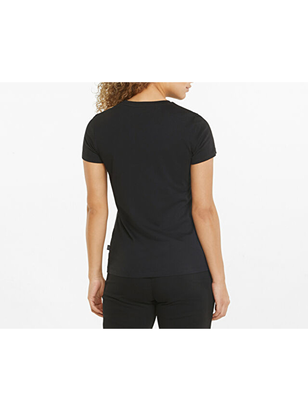 Ess Metallic Logo Tee Kadın Günlük Tişört 84830351 Siyah-3