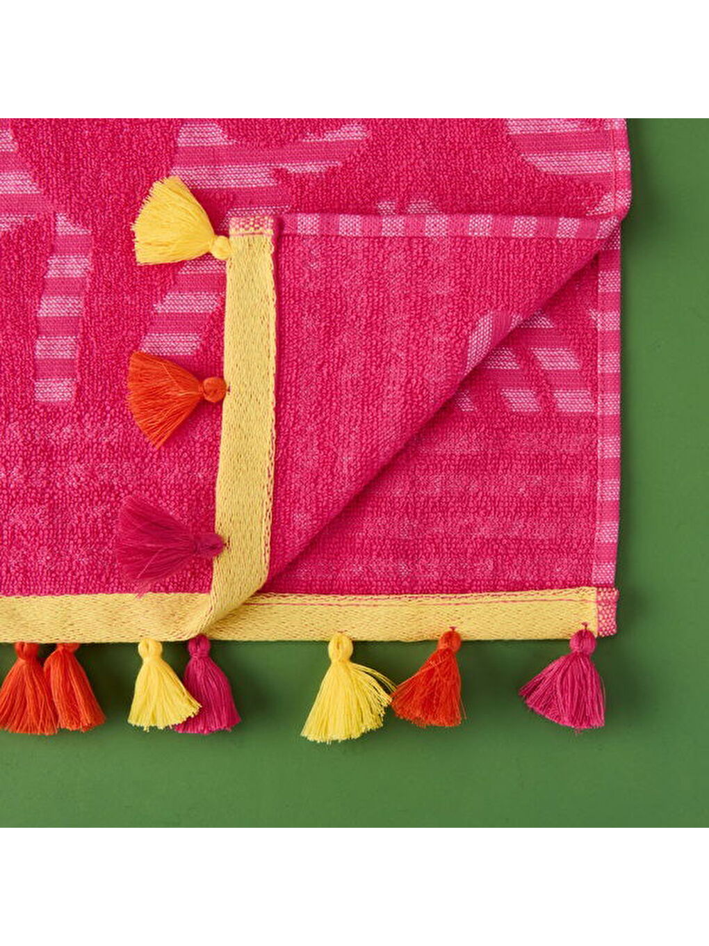 Soft Palme Plaj Havlusu - Pembe - 70x140 cm-2