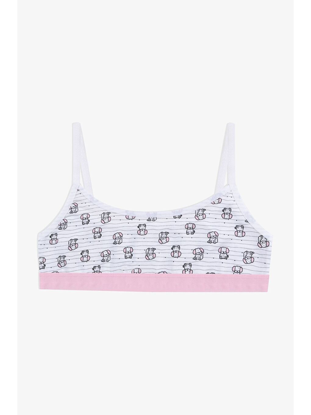 Pembe Kız Çocuk 3'lü İp Askılı Yarım Atlet-1