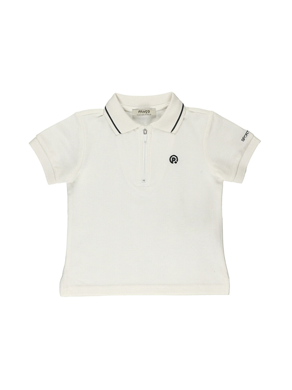 Erkek Bebek Beyaz Polo Yaka Tişört