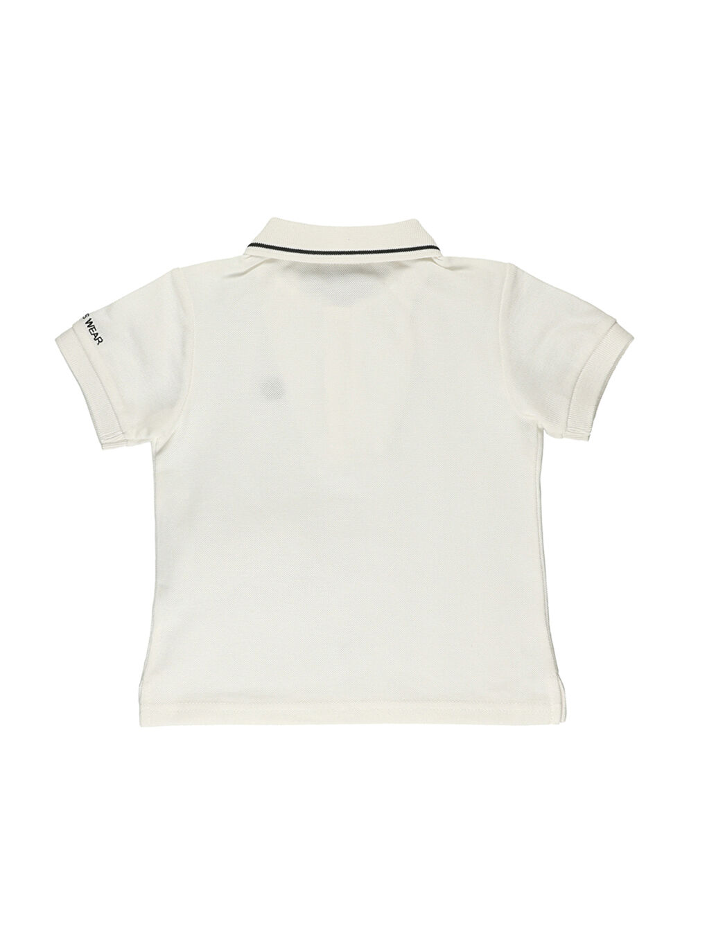 Erkek Bebek Beyaz Polo Yaka Tişört-1