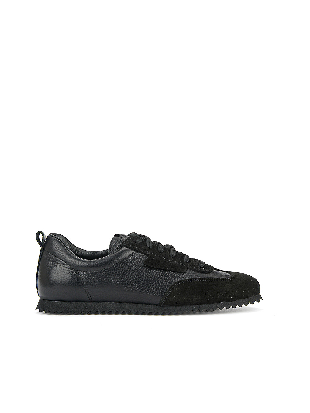 Erkek Hakiki Deri Sneaker 1611026Z441 Siyah
