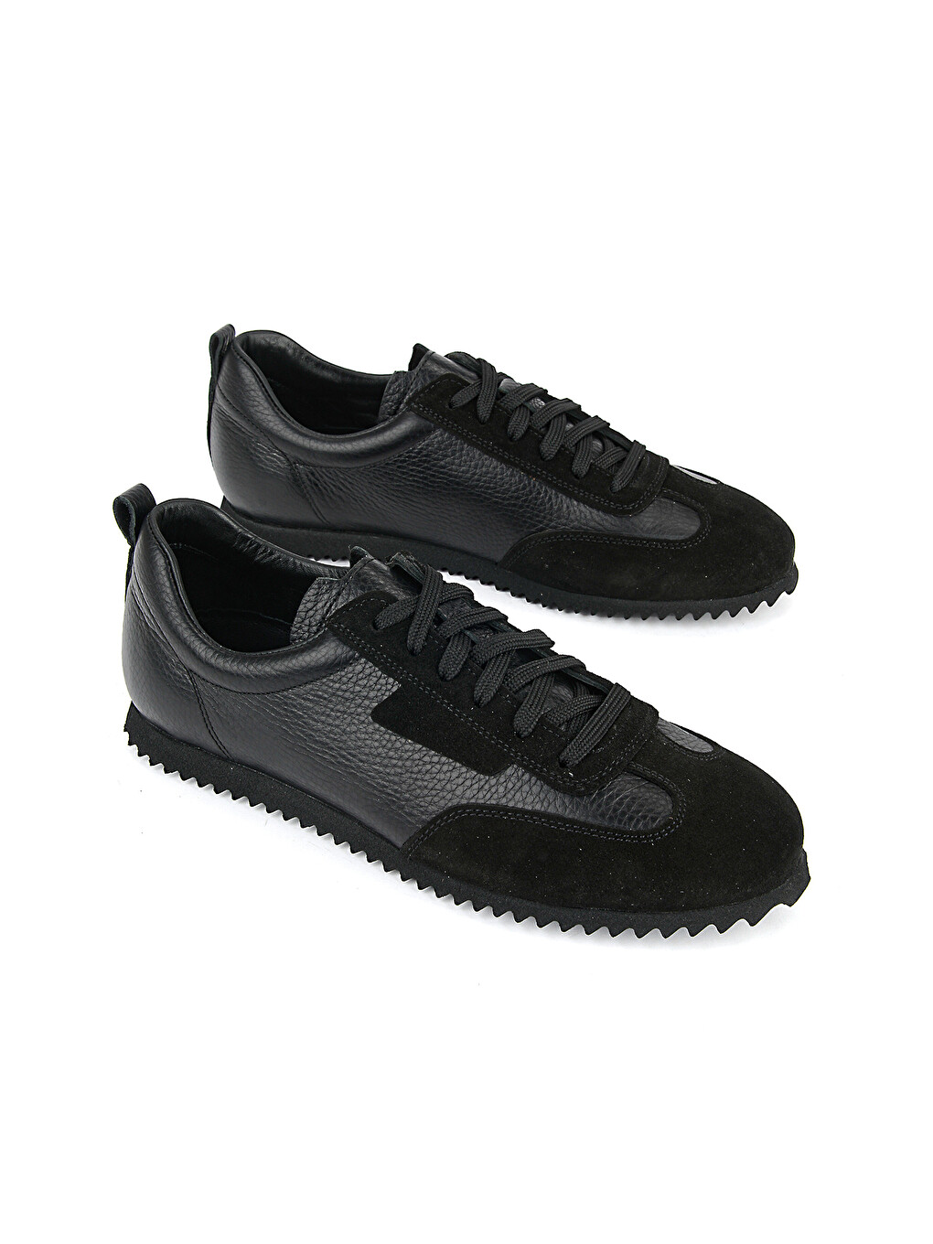 Erkek Hakiki Deri Sneaker 1611026Z441 Siyah-1
