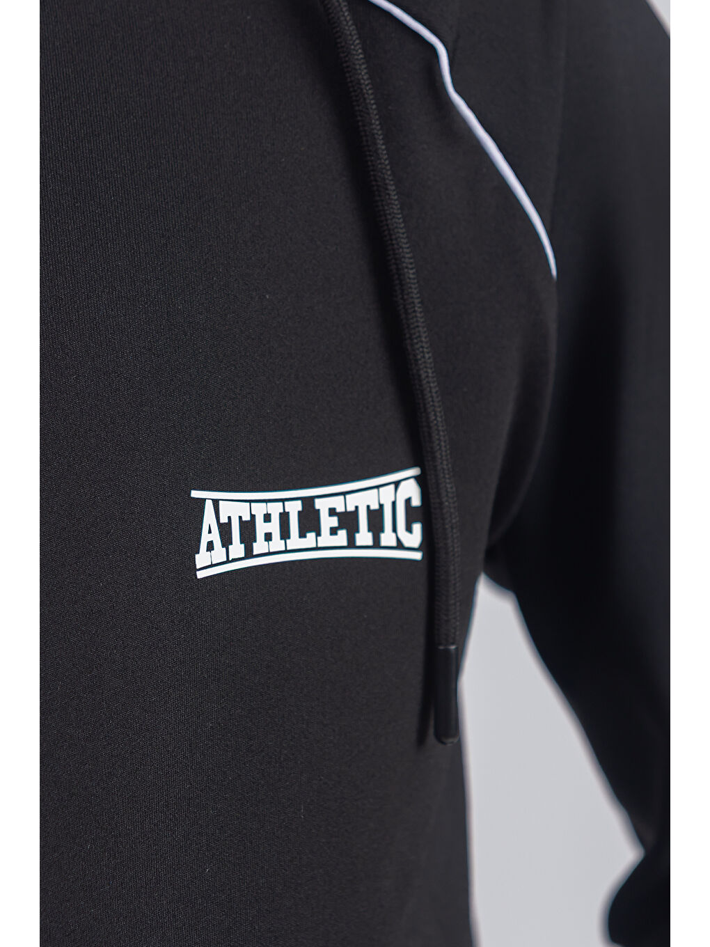 Siyah Kapüşonlu Dalkgıç Kumaş Eşofman Takımı Athletic ESF2242-3