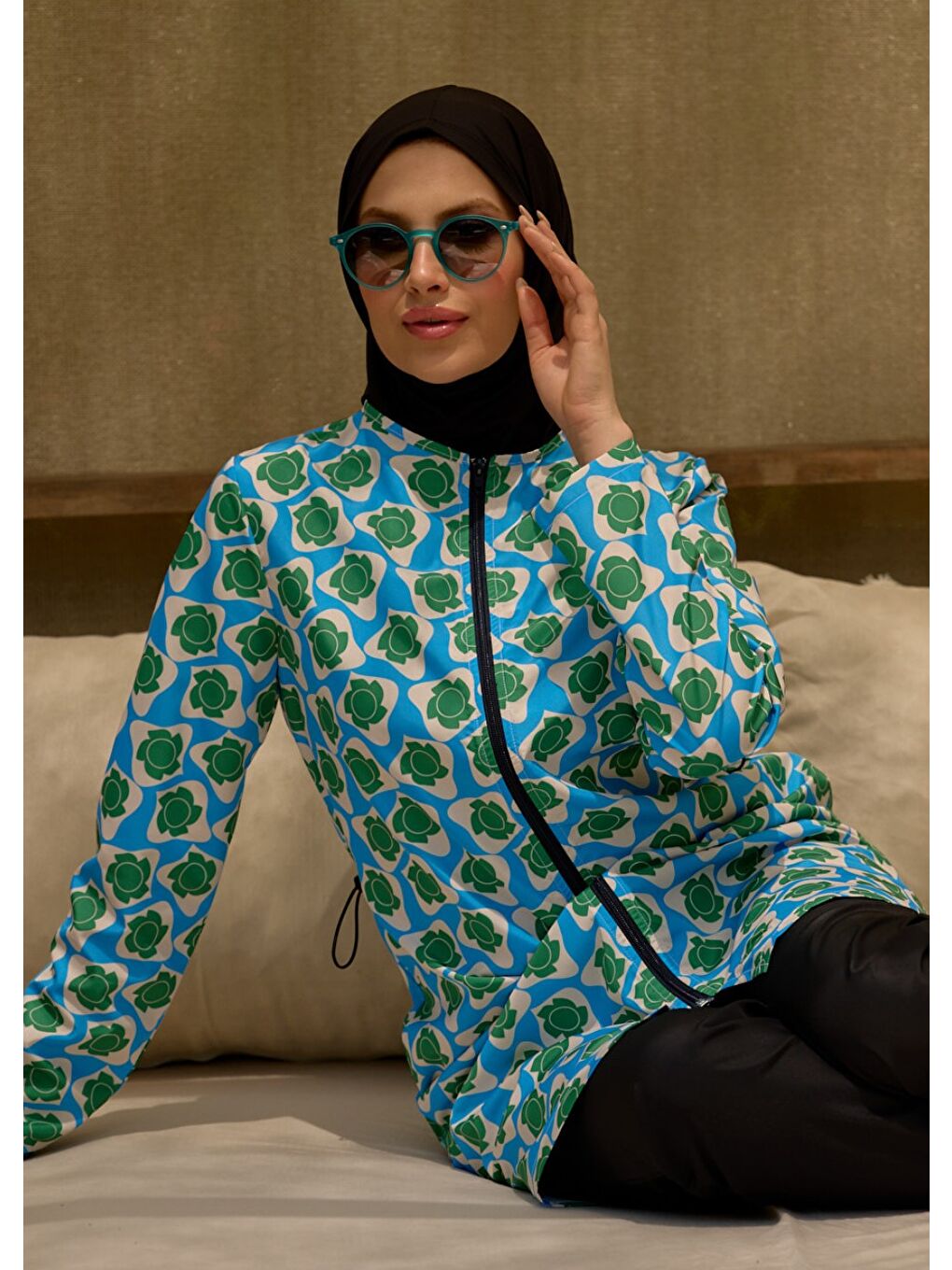 Tesettür Mayo Retro Mavi