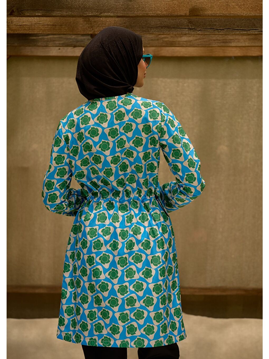 Tesettür Mayo Retro Mavi-2