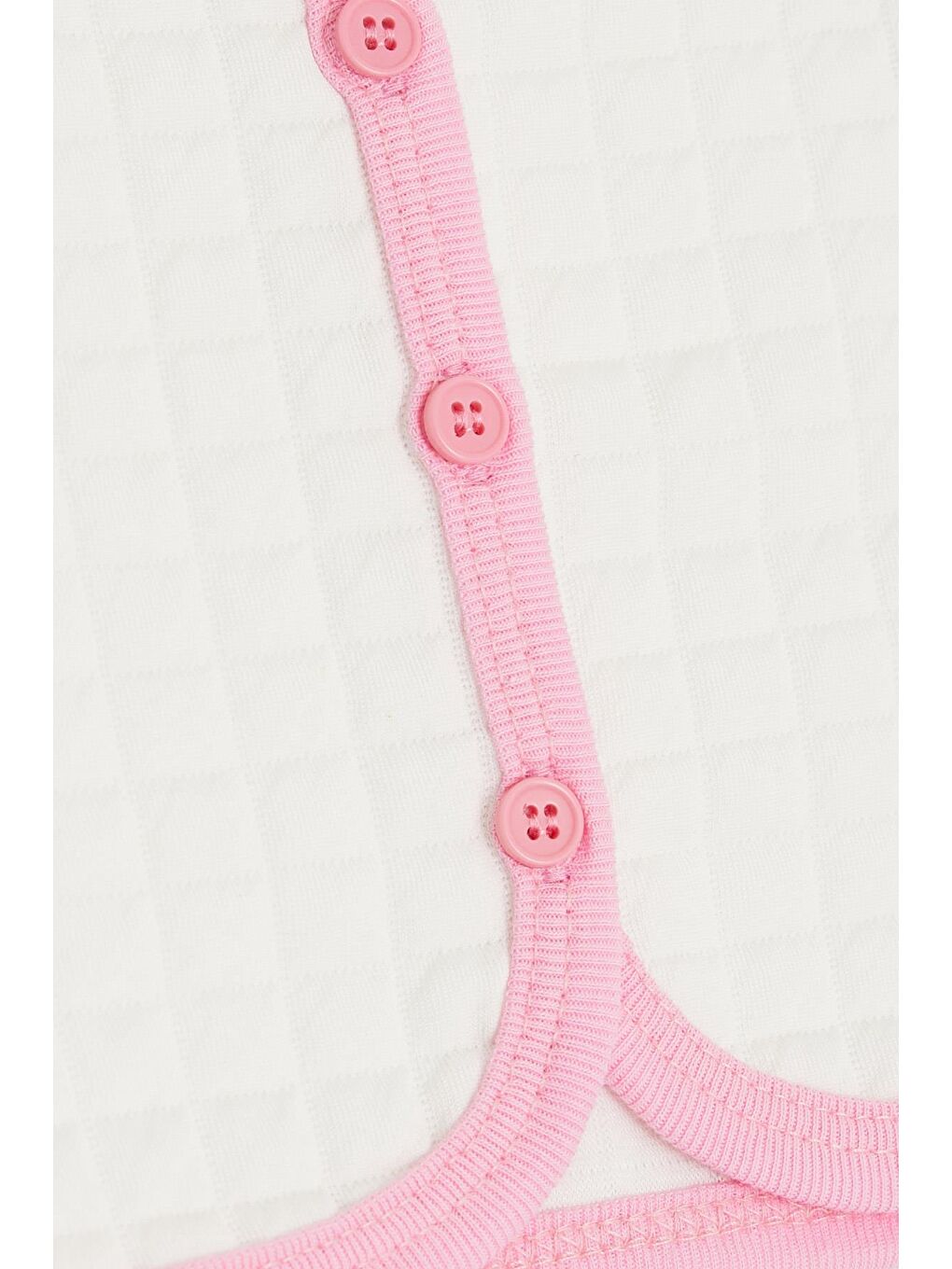 Kız Bebek Yelek Düğmeli Beyaz (4-9 Ay)-1