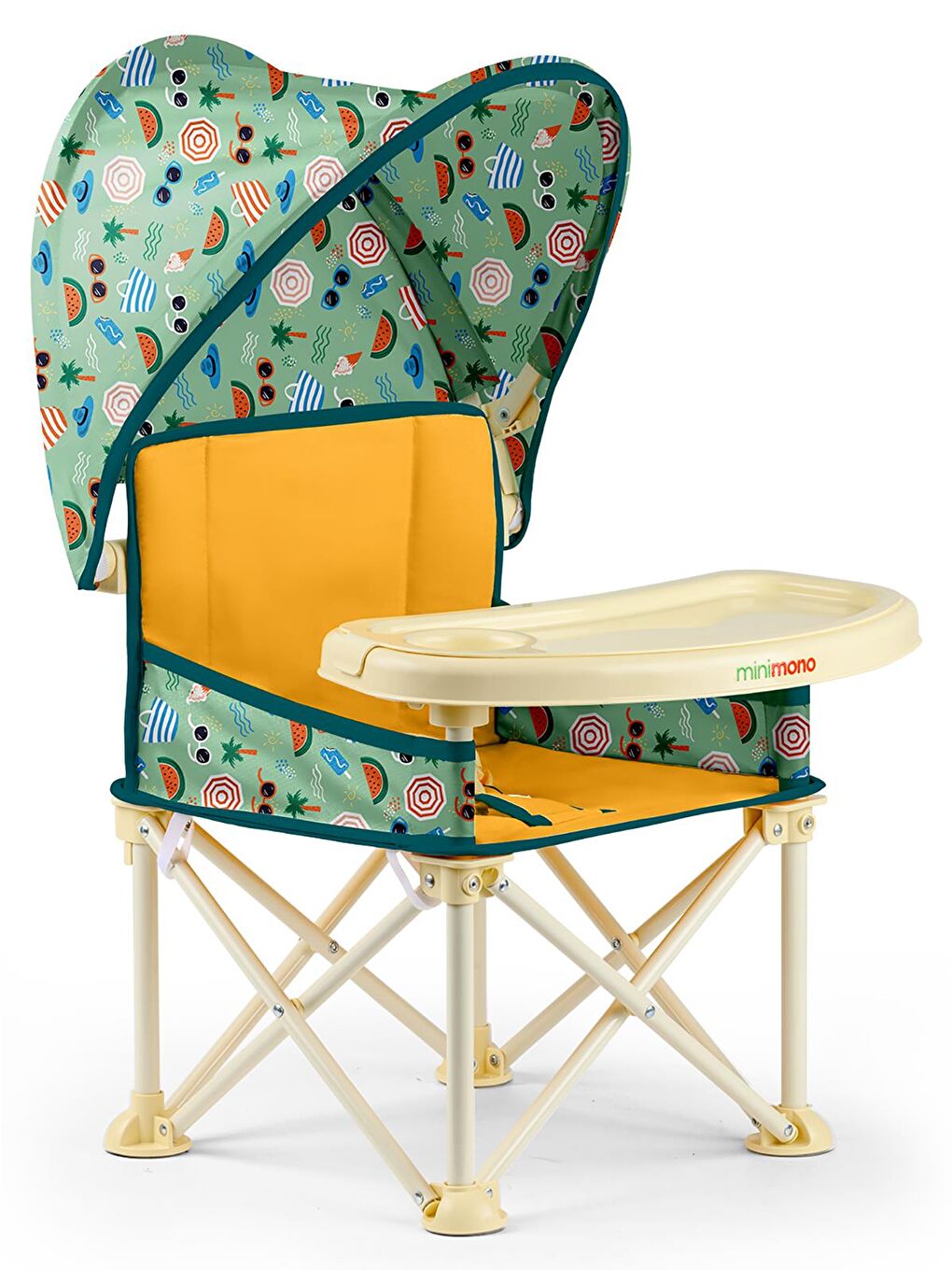 Tenteli Portatif Mama Sandalyesi - Sarı