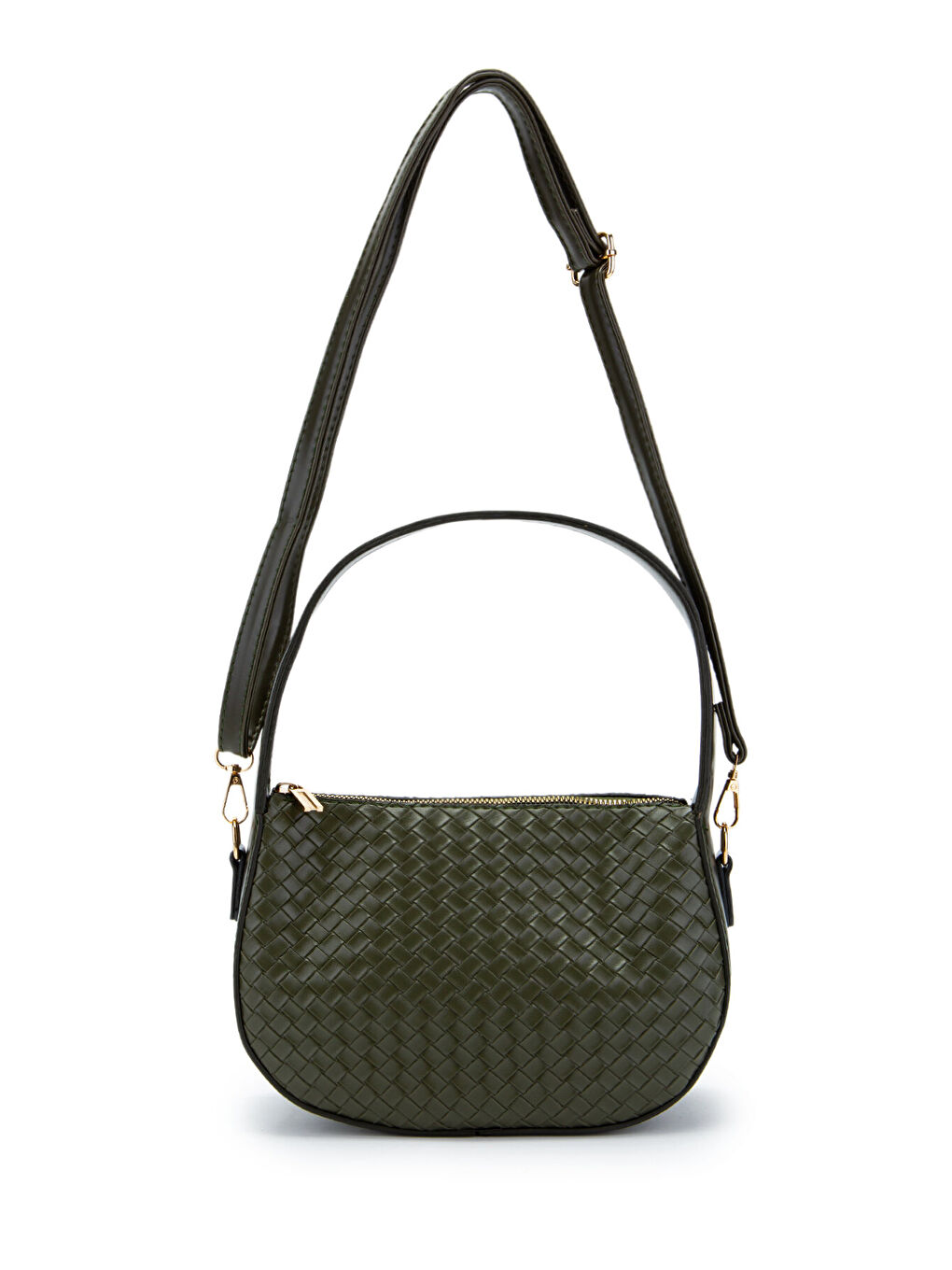 Örgü Detay Baget Fioana Kadın Kol Çanta Haki-4