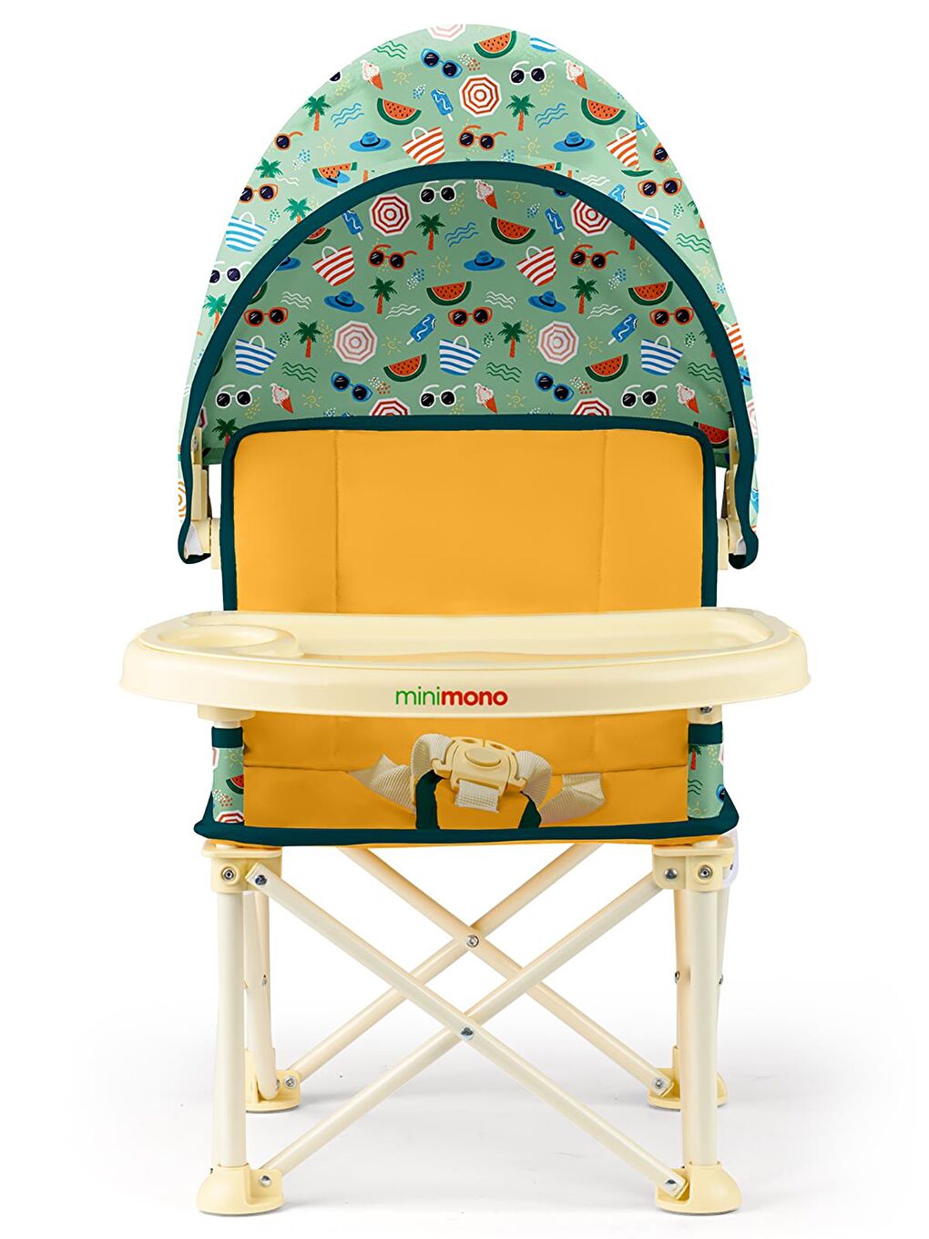 Tenteli Portatif Mama Sandalyesi - Sarı-3