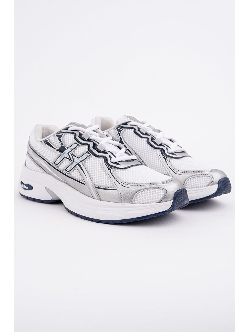 Gri HYNEX Kadın Kalın Taban Bağcıklı Günlük Sneaker Spor Ayakkabı-5