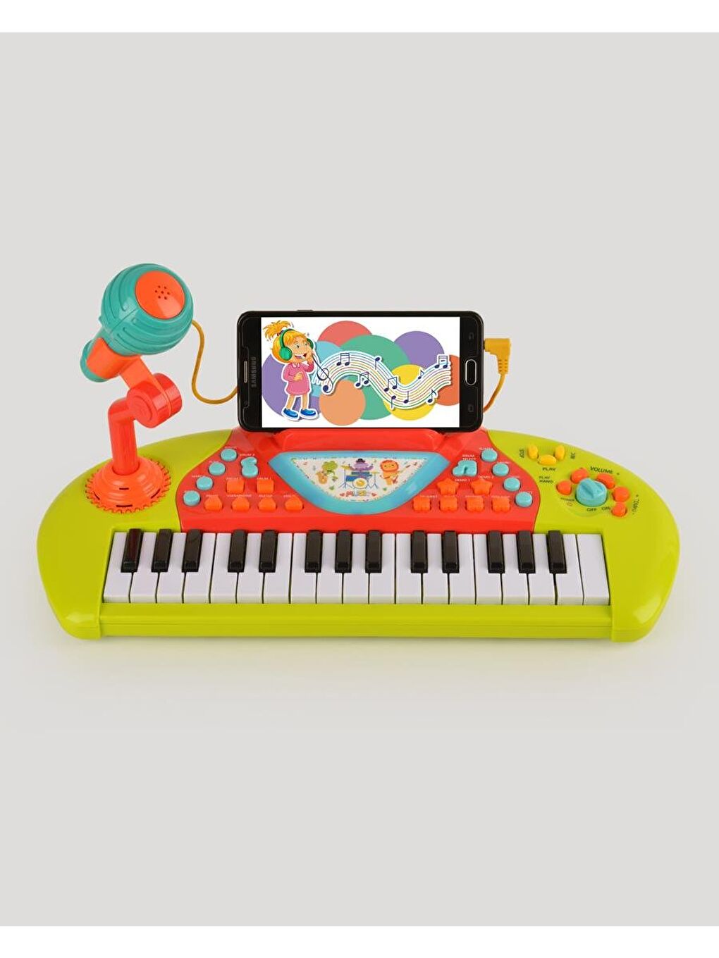 Karaoke Özellikli Müzikli Işıklı MP3 Girişli ve Mikrofonlu Çok Fonksiyonlu Piyano