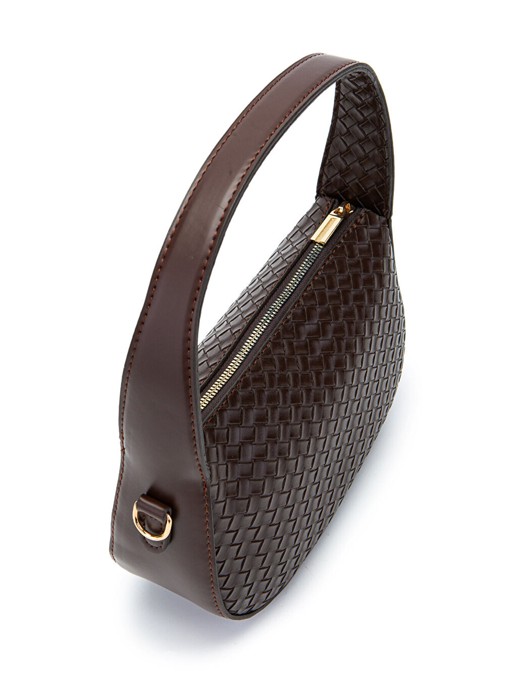 Örgü Detay Baget Fioana Kadın Kol Çanta Kahverengi-1