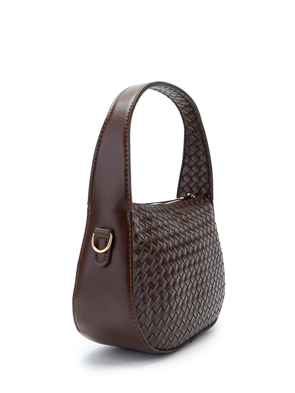 Örgü Detay Baget Fioana Kadın Kol Çanta Kahverengi-2