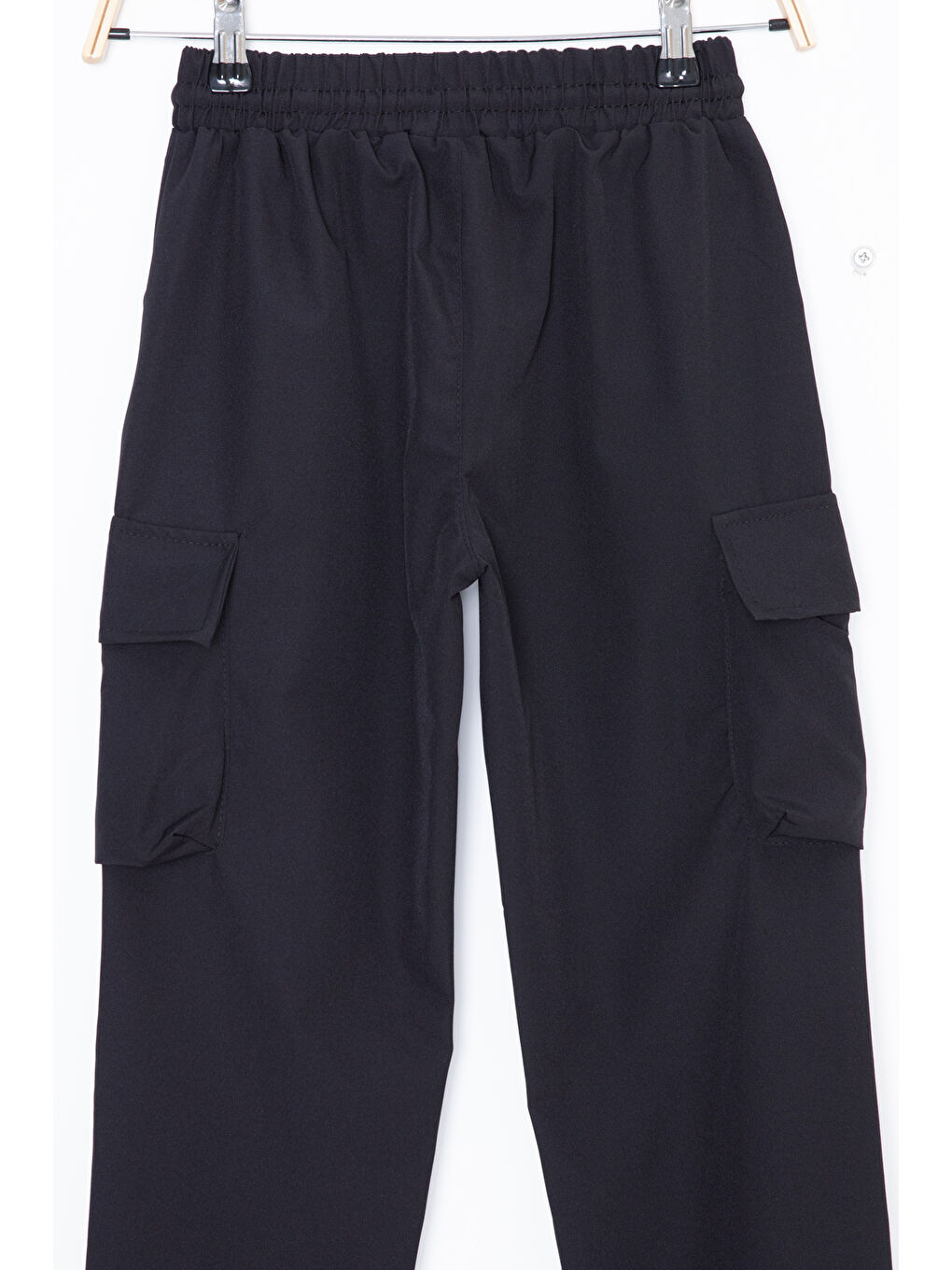 Siyah Kargo Cepli Erkek Çocuk Paraşüt Pantolon 20210-3