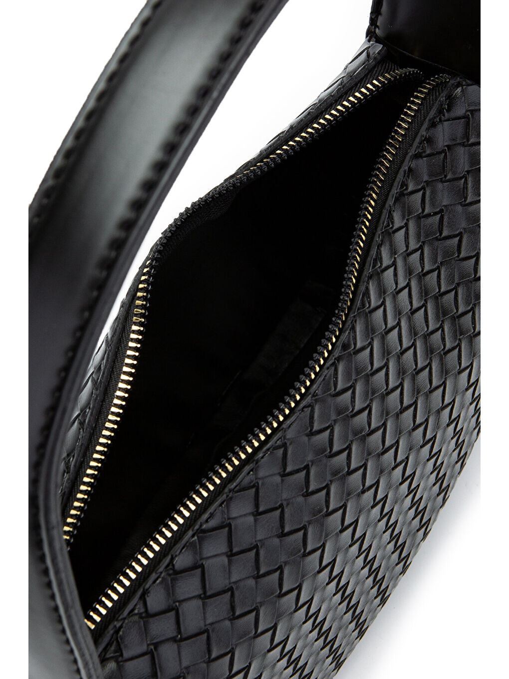 Örgü Detay Baget Fioana Kadın Kol Çanta Siyah-5