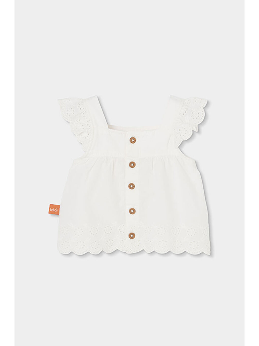 Kolları Fırfırlı 2'li Takım 6-24 Ay Beyaz-4