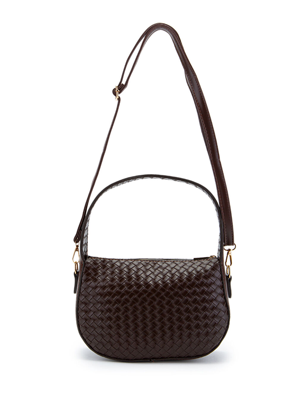 Örgü Detay Baget Fioana Kadın Kol Çanta Kahverengi-4