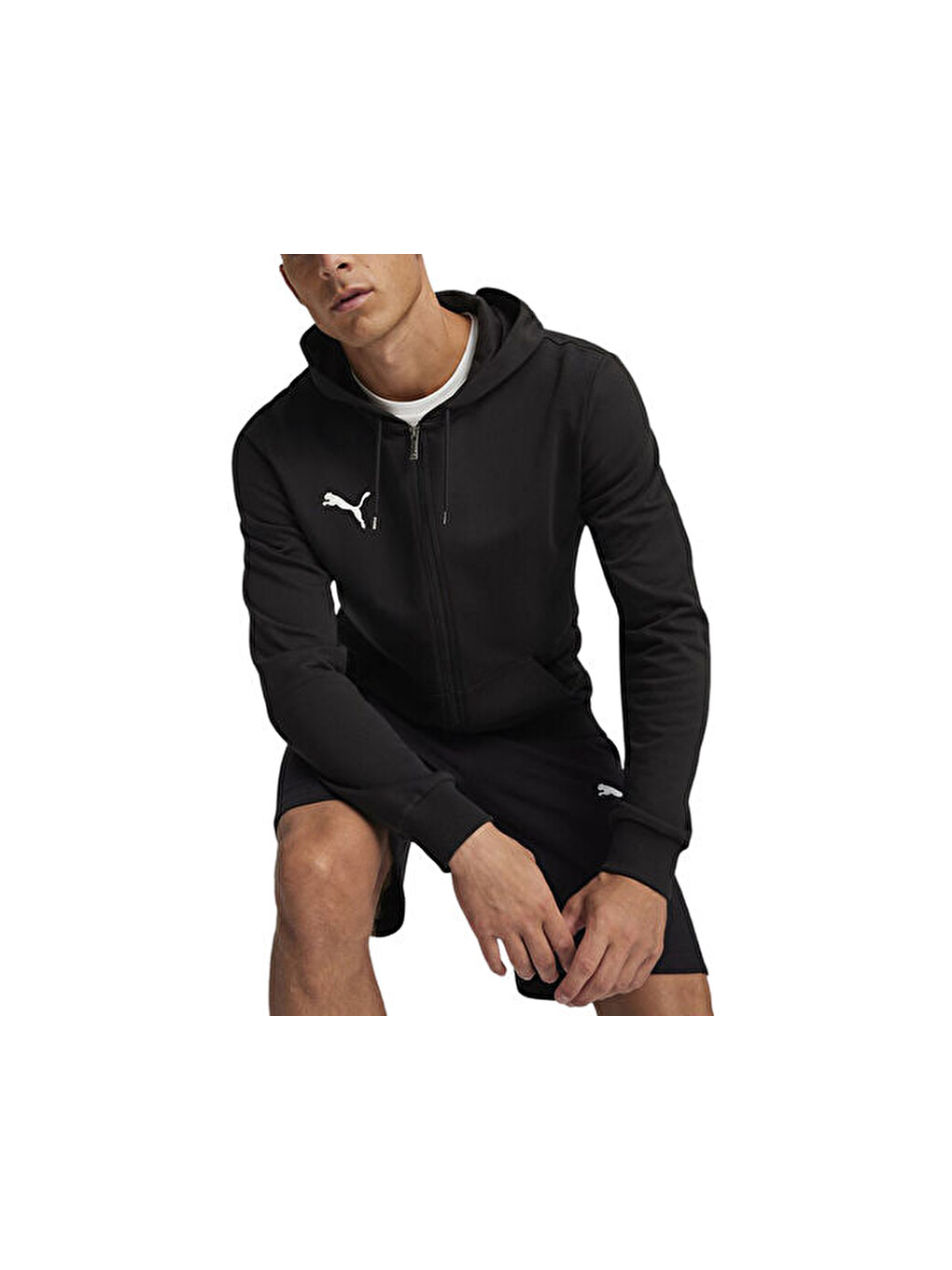 Teamgoal Casuals Hooded Erkek Futbol Fermuarlı Sweatshirt 65859503 Siyah-1