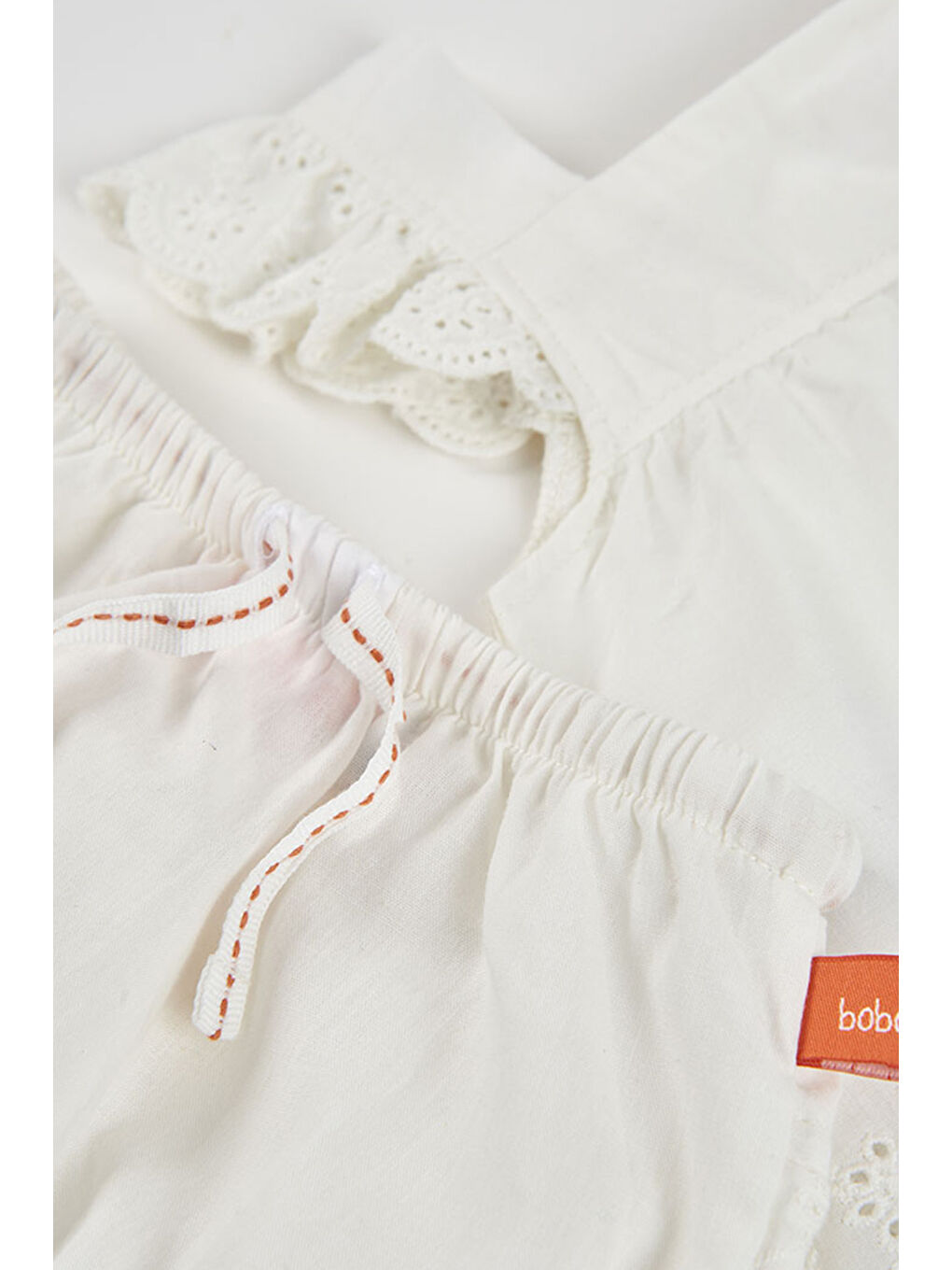 Kolları Fırfırlı 2'li Takım 6-24 Ay Beyaz-6