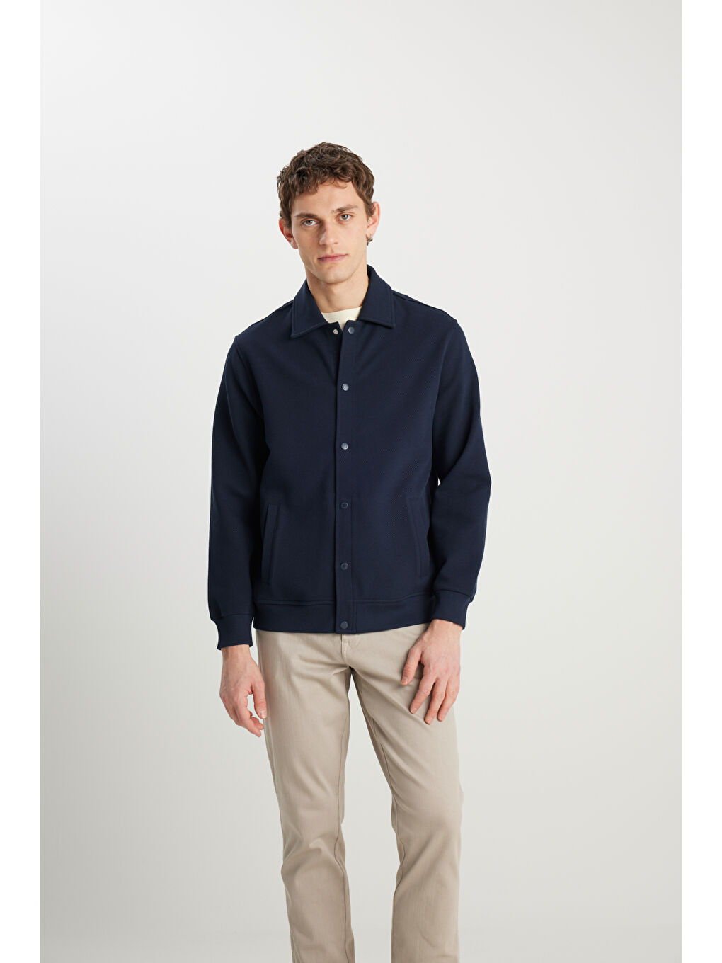 Regular Fit Lacivert Gömlek-1