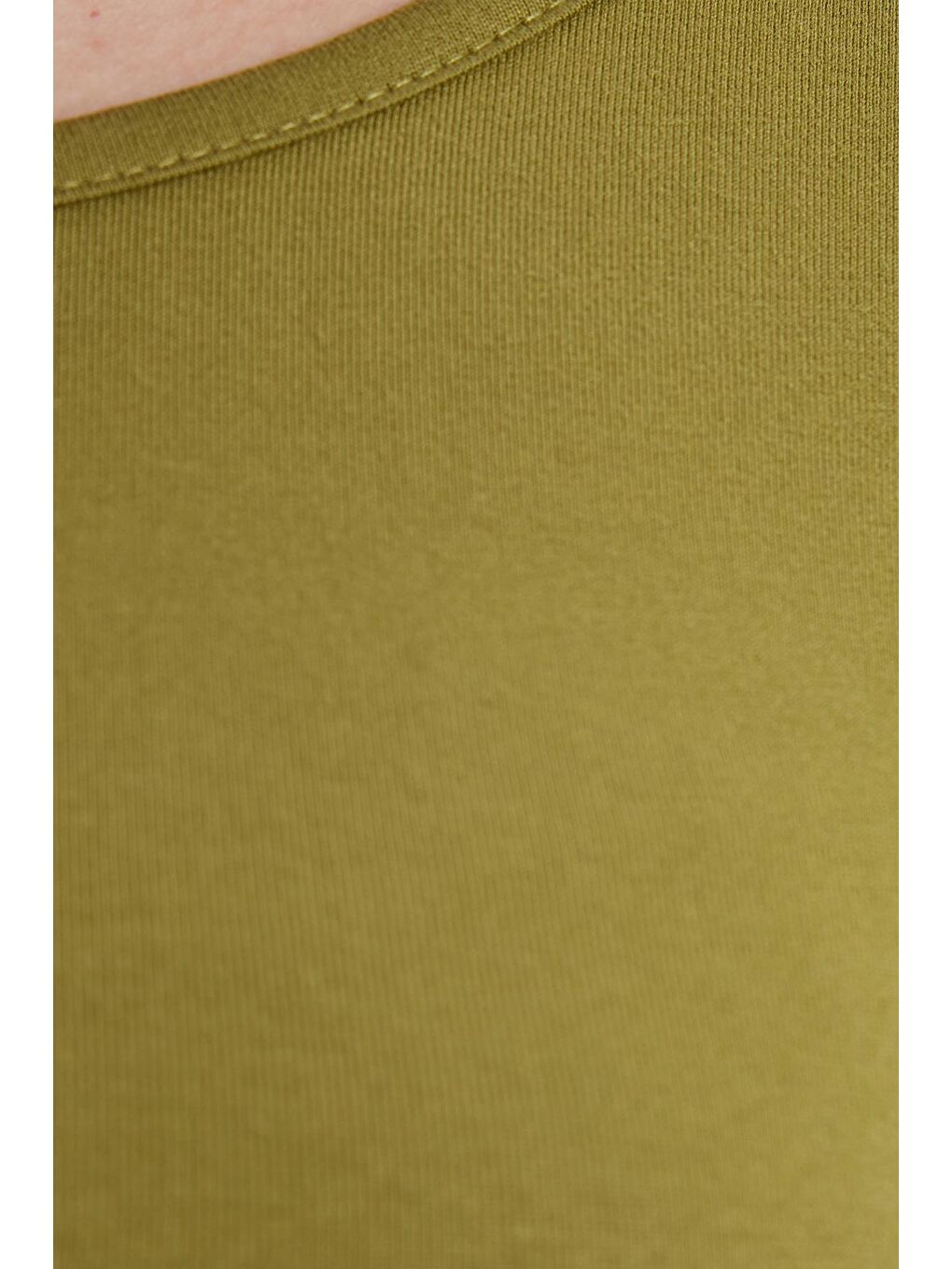 Kadın Slim Fit Dar Kesim Uzun Kollu Viskon Yeşil Bluz-5