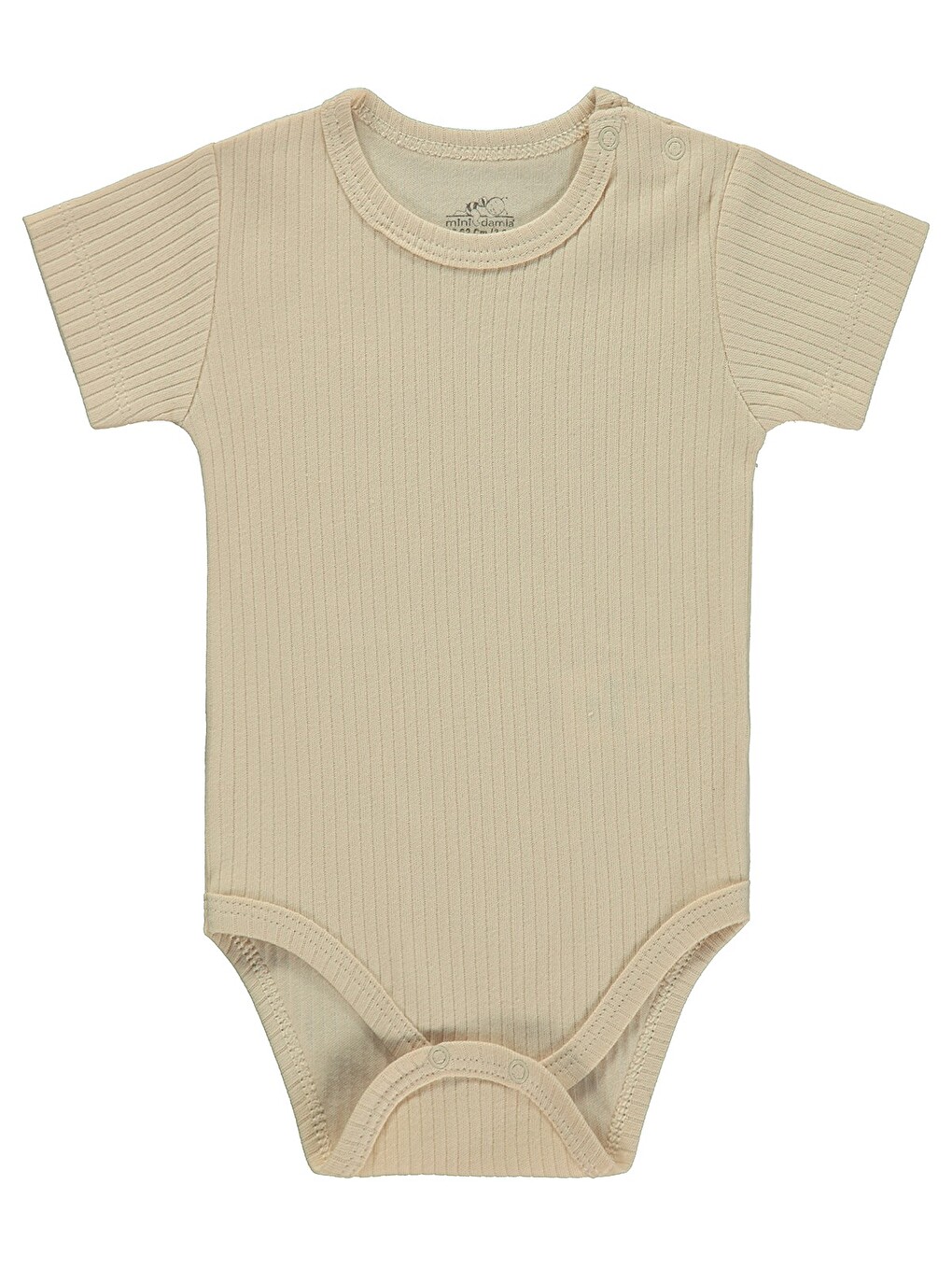 Kısa Kol Basic 3'lü Set 1-18 Ay Çıtçıtlı Badi - Mavi-1