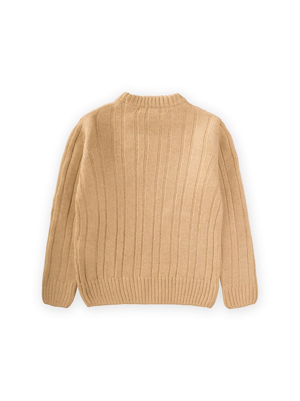 Saç Örgülü Kazak 1-8 Yaş Hardal Sarı-1