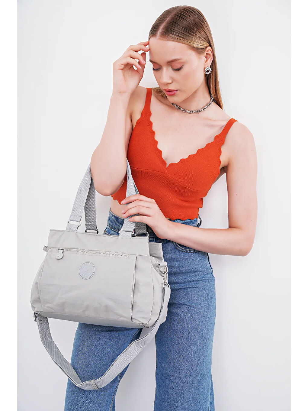 Gri Kadın Omuz Çantası BHPC6006-1