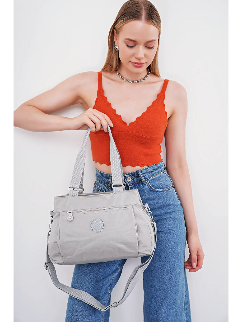 Gri Kadın Omuz Çantası BHPC6006-2