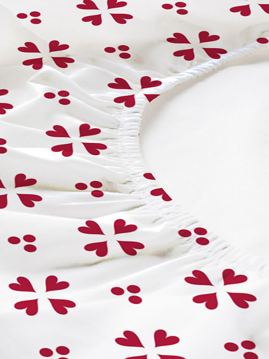 Karışık Kalp Desenli Baskılı Çift Kişilik 180x200 Cm Çarşaf Takımı-1