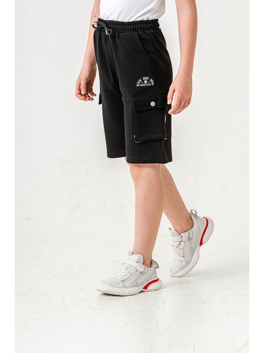 Siyah Centre Court Smash Competitive Erkek Çocuk Şort-3