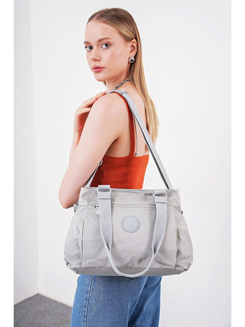 Gri Kadın Omuz Çantası BHPC6006-4