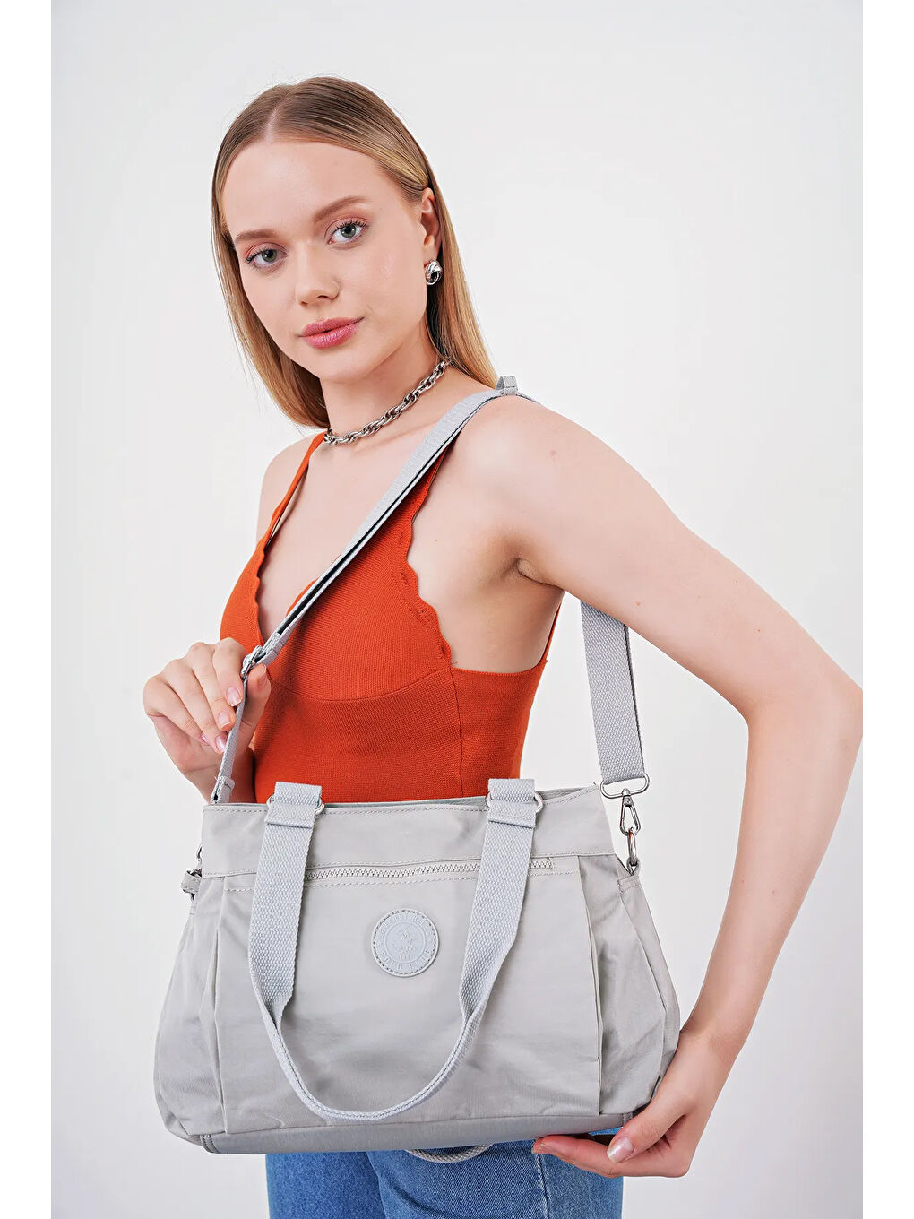 Gri Kadın Omuz Çantası BHPC6006-5