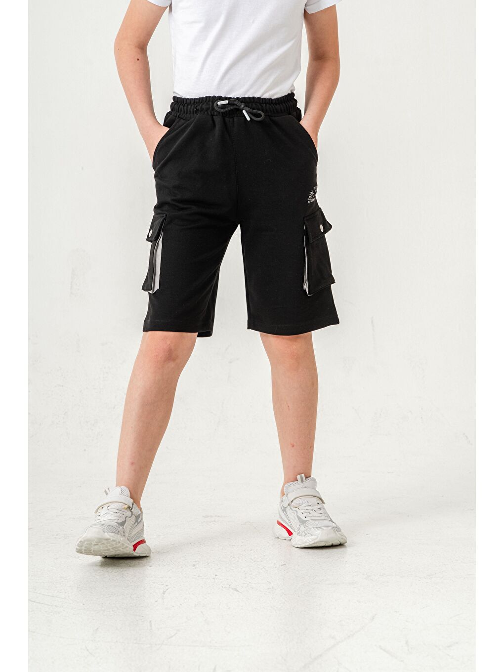 Siyah Centre Court Smash Competitive Erkek Çocuk Şort-4