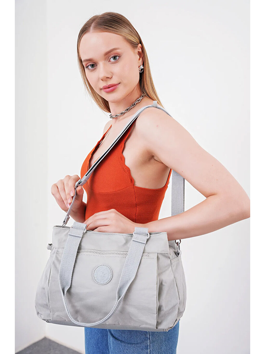 Gri Kadın Omuz Çantası BHPC6006-6