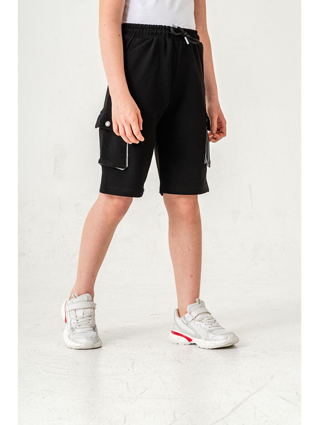 Siyah Centre Court Smash Competitive Erkek Çocuk Şort-5