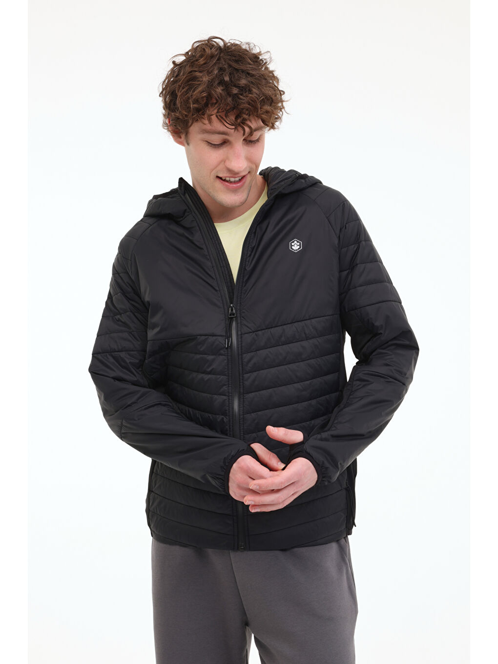 Siyah Erkek Şişme Mont-5