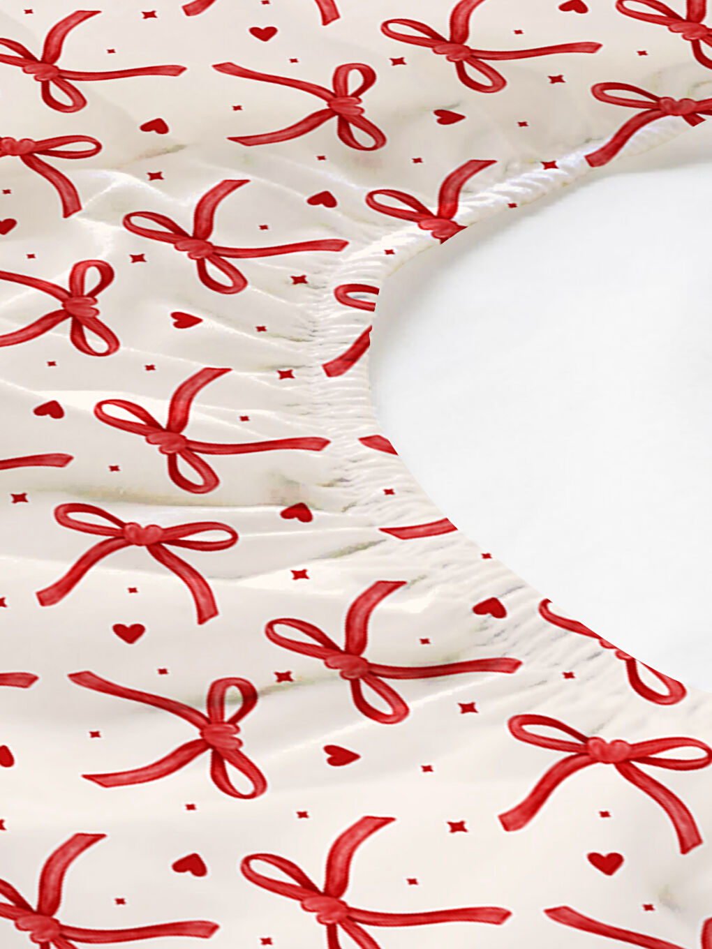 Karışık Fiyonk Desenli Baskılı Çift Kişilik 180x200 Cm Çarşaf Takımı-1