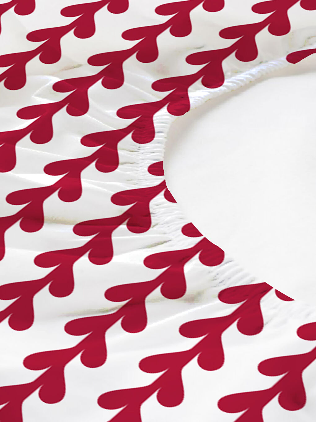 Karışık Kalp Desenli Baskılı Çift Kişilik 180x200 Cm Çarşaf Takımı-1