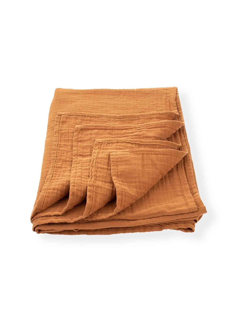 Kahverengi Müslin Bebek Çarşafı (Yıkanmıştır) 120X150cm +/ - 2 Cm Kahve-1